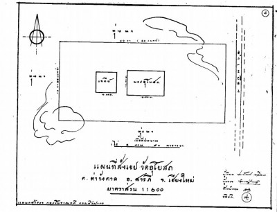 <br>แผนผังโบราณสถานวัดอุโบสถที่ประกาศขึ้นทะเบียนในราชกิจจานุเบกษา (กรมศิลปากร. ระบบฐานข้อมูลแหล่งมรดกศิลปวัฒนธรรมและระบบภูมิสารสนเทศ โครงการสำรวจแหล่งมรดกทางศิลปวัฒนธรรม. (ออนไลน์) เข้าถึงเมื่อ 7 พฤษภาคม 2560. แหล่งที่มา http://www.gis.finearts.go.th/gisweb/viewer.aspx)