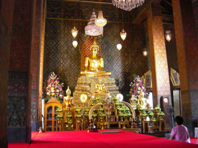 พระประธานในพระอุโบสถ (ภาพจาก กรมศิลปากร http://gis.finearts.go.th/fineart/)<br>